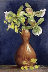 Orchids in a Copper Vase